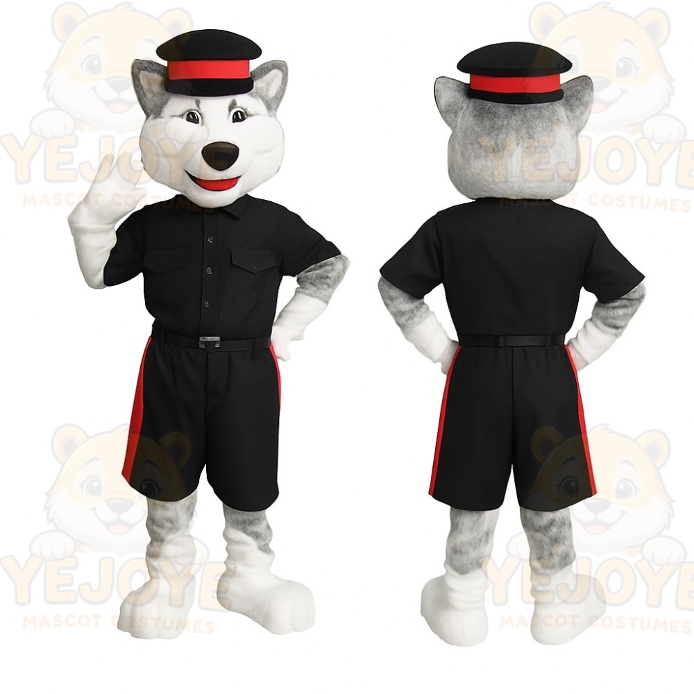 Gray Wolf Mascot Costume