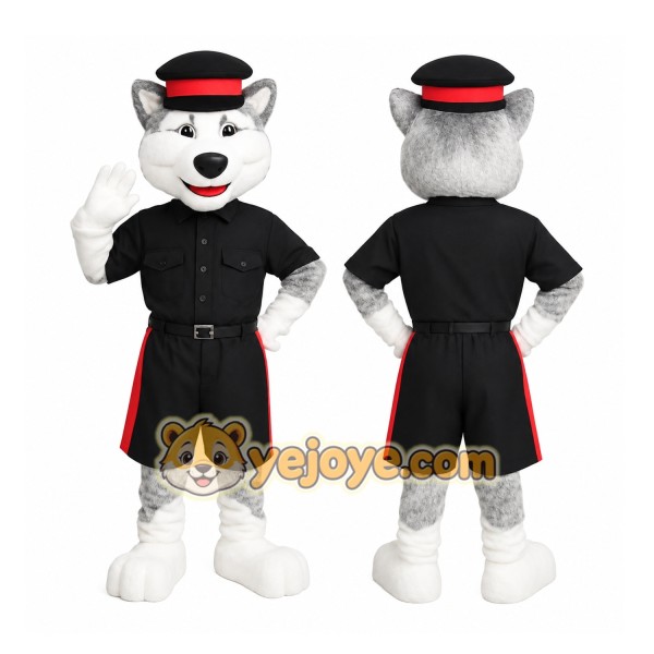 Gray Wolf Mascot Costume