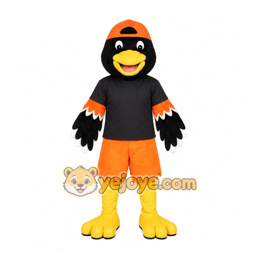 Black Bird Mascot Costume Black Bird Mascot Costume