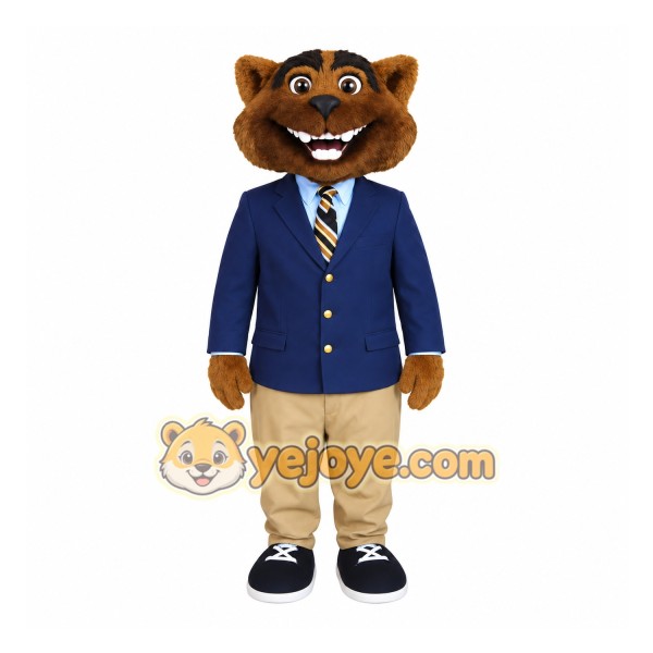 Brown Wolf Mascot Costume