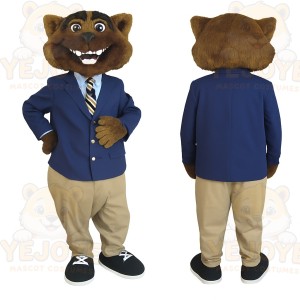 Brown Wolf Mascot Costume