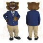 Brown Wolf Mascot Costume
