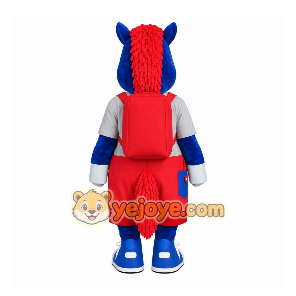Blue Horse Mascot Costume