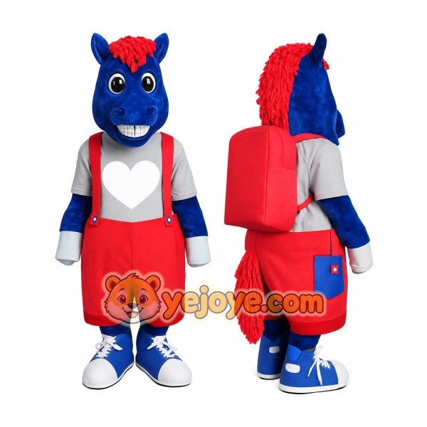Blue Horse Mascot Costume