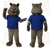 Blue bulldog Mascot Costume