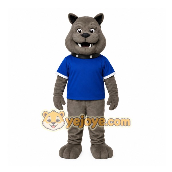 Blue bulldog Mascot Costume