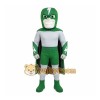 Green Superhero Mascot Costume Green Superhero Mascot Costume