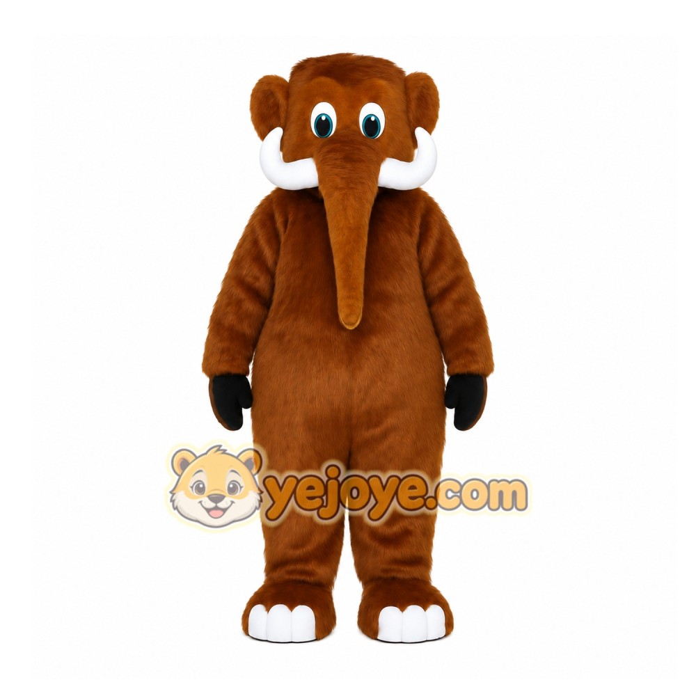 Brown Mammoth Mascot Costume Brown Mammoth Mascot Costume