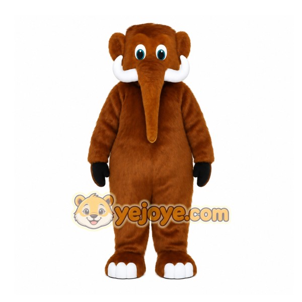 Brown Mammoth Mascot Costume