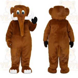 Brown Mammoth Mascot Costume