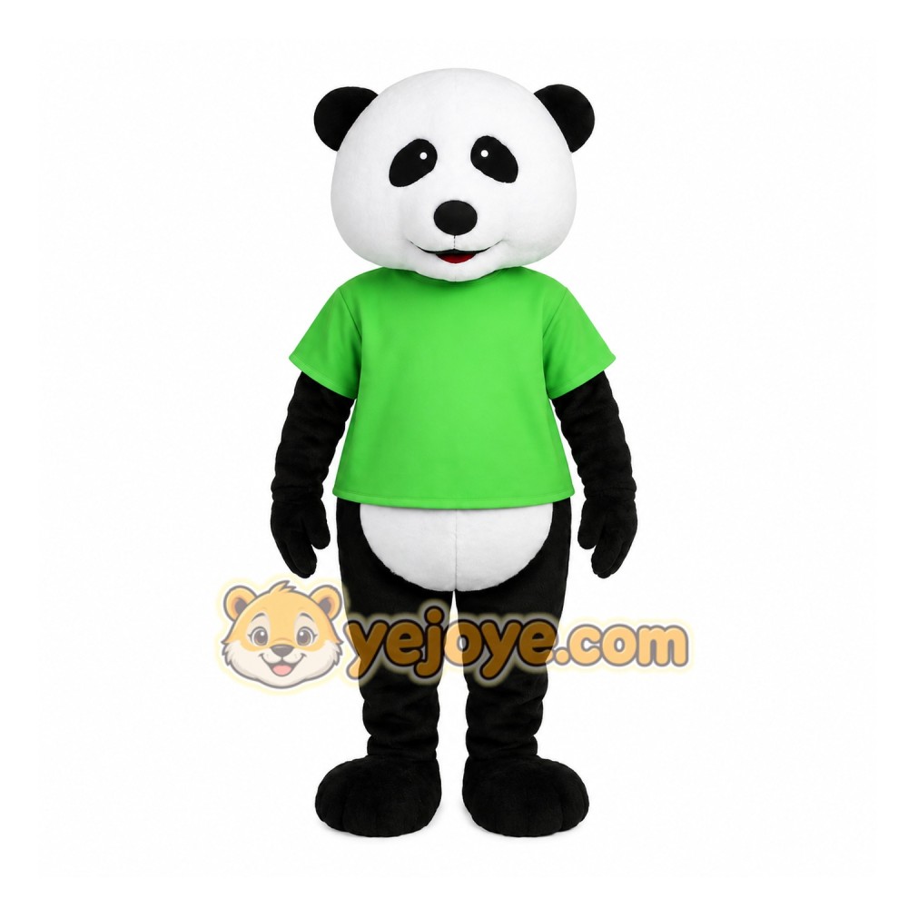 Green Panda Mascot Costume Green Panda Mascot Costume