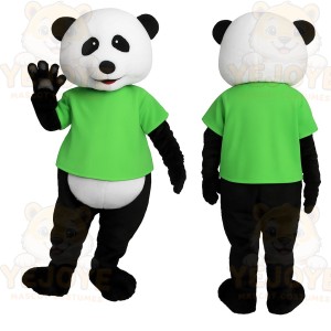 Green Panda Mascot Costume