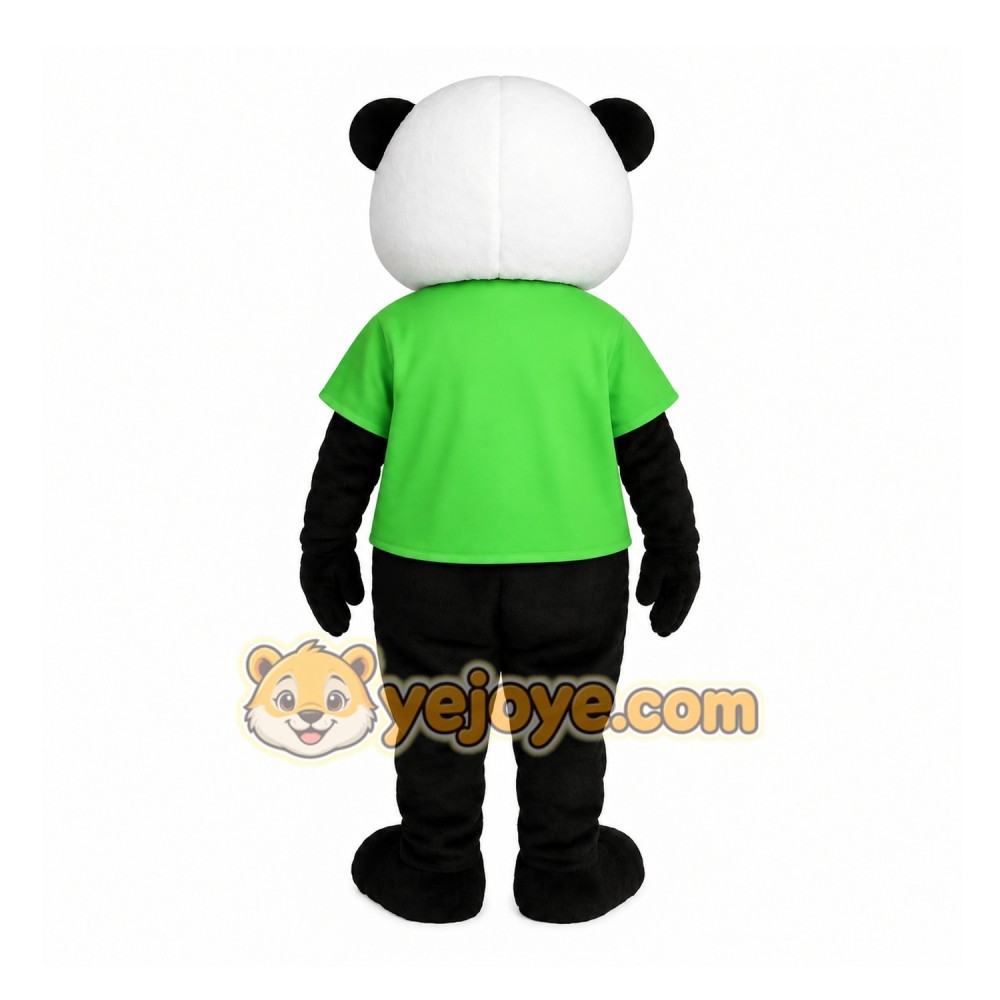 Green Panda Mascot Costume Green Panda Mascot Costume