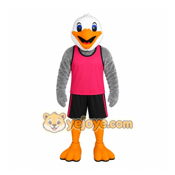 Pink Bird Mascot Costume