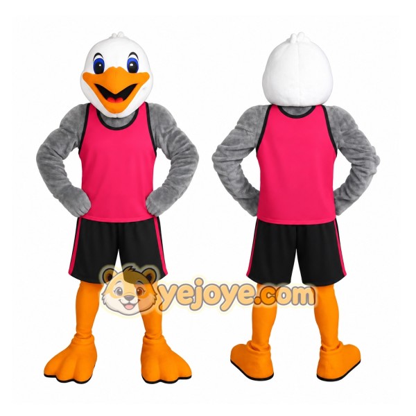 Pink Bird Mascot Costume