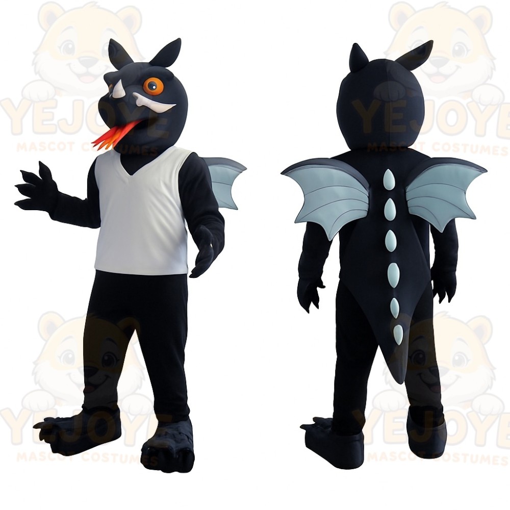 Black Dragon Mascot Costume