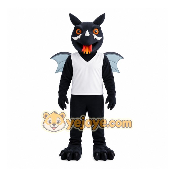Black Dragon Mascot Costume Black Dragon Mascot Costume