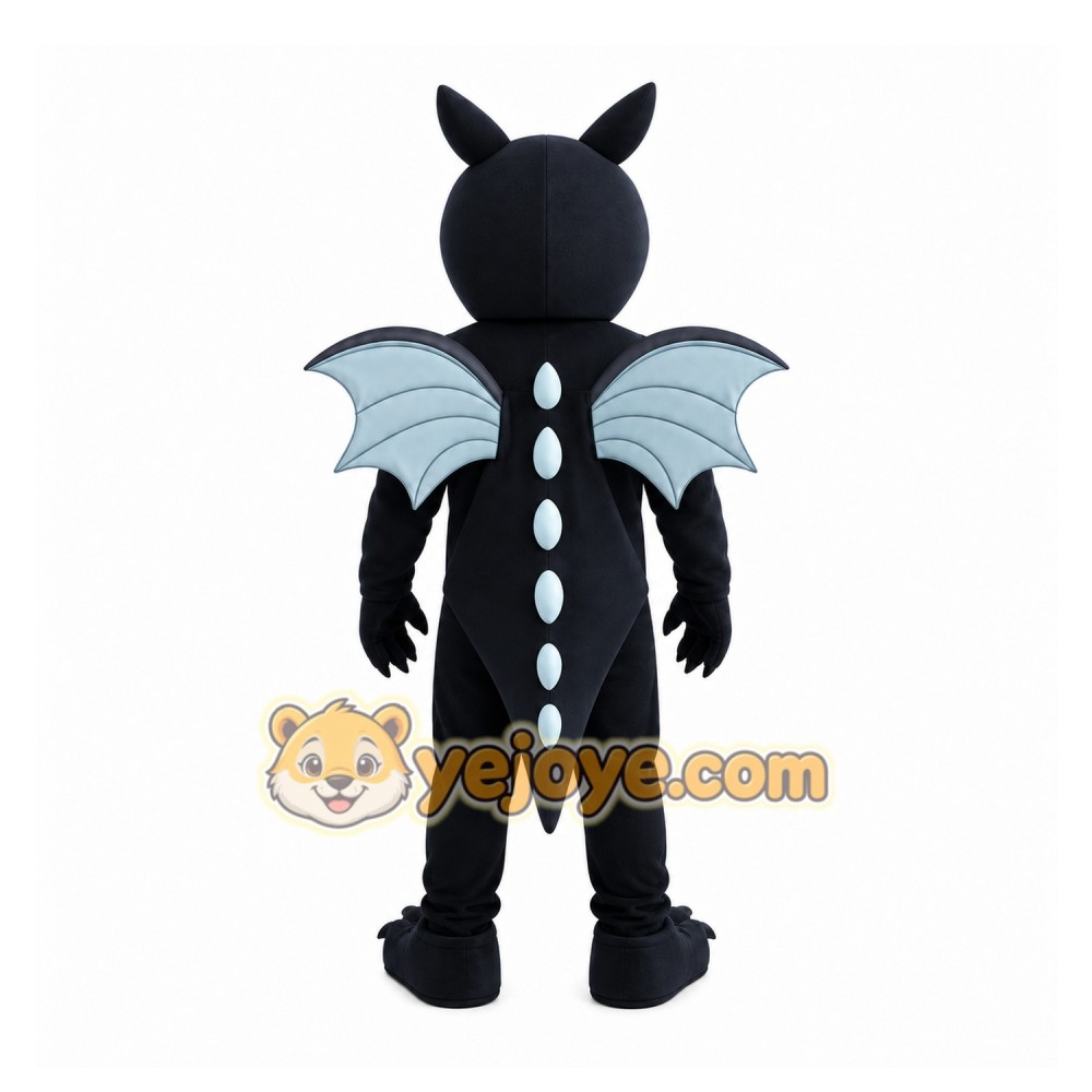 Black Dragon Mascot Costume Black Dragon Mascot Costume