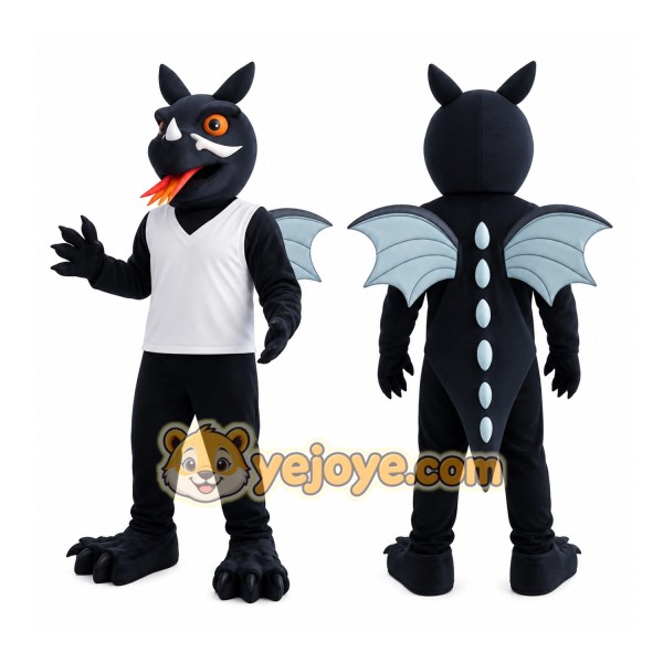 Black Dragon Mascot Costume