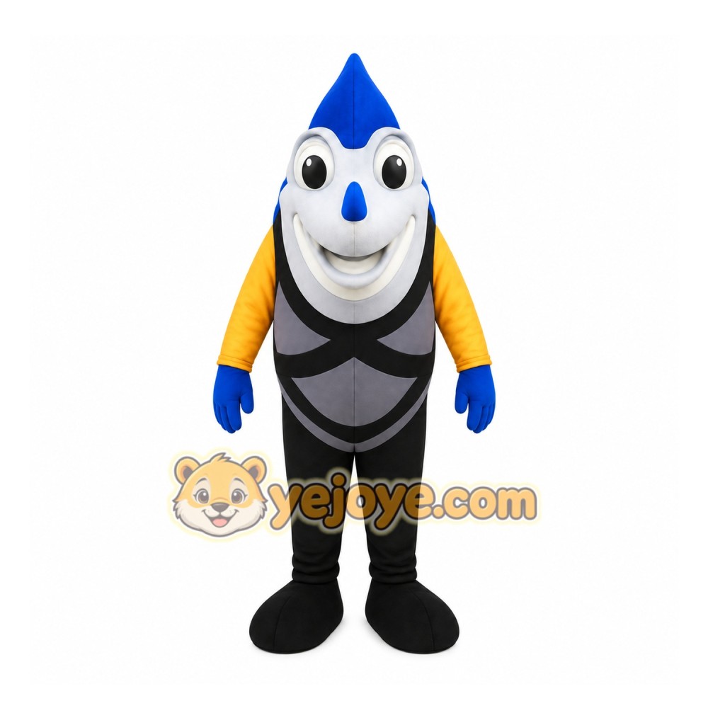 Blue Fish Mascot Costume Blue Fish Mascot Costume