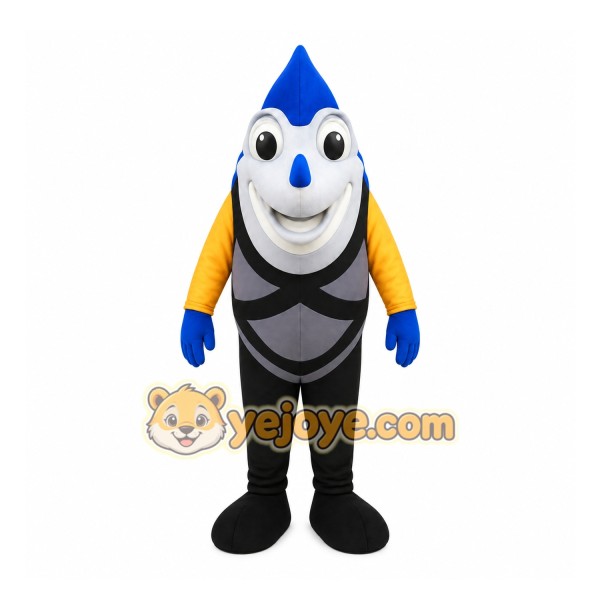 Blue Fish Mascot Costume