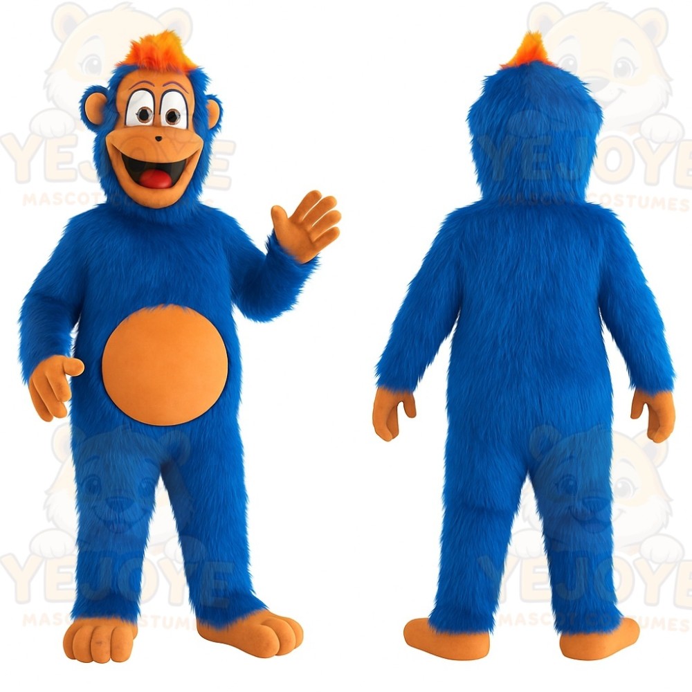 Blue Monkey Mascot Costume