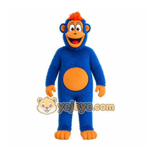 Blue Monkey Mascot Costume Blue Monkey Mascot Costume