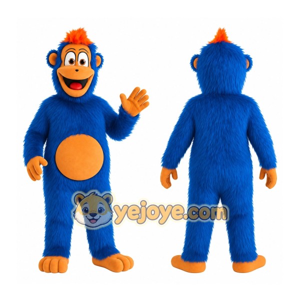 Blue Monkey Mascot Costume