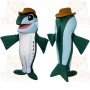 Blue Fish Mascot Costume