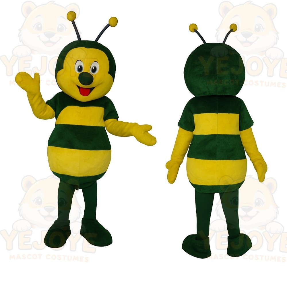 Green and Yellow Bee Mascot Costume