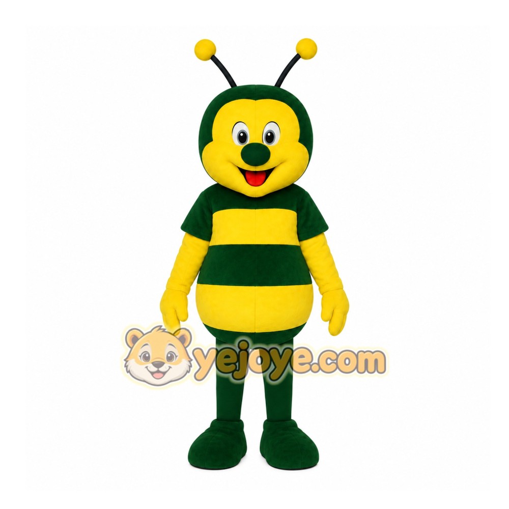 Green and Yellow Bee Mascot Costume