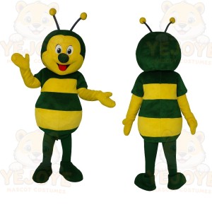 Green and Yellow Bee Mascot Costume