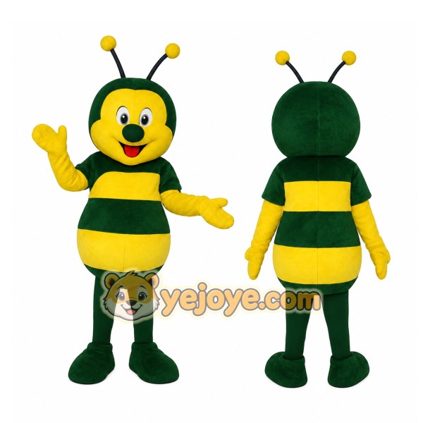 Green and Yellow Bee Mascot Costume