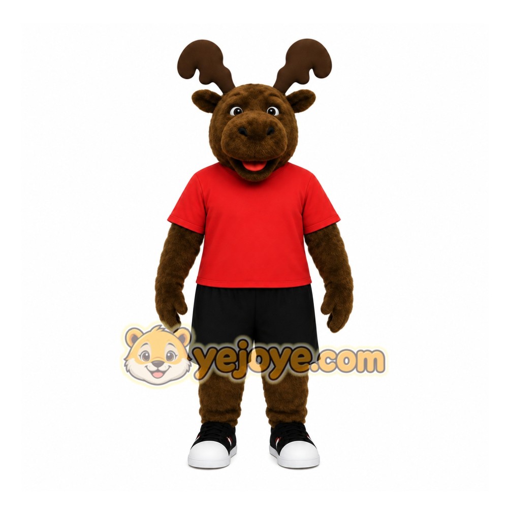 Brown Moose Mascot Costume Brown Moose Mascot Costume
