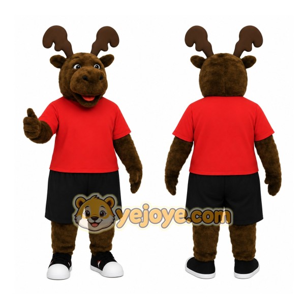 Brown Moose Mascot Costume