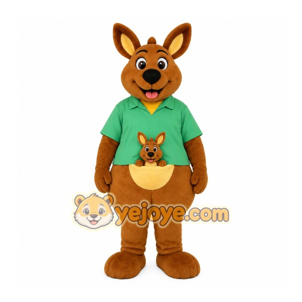 Brown Kangaroo Mascot Costume Brown Kangaroo Mascot Costume