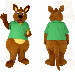 Brown Kangaroo Mascot Costume
