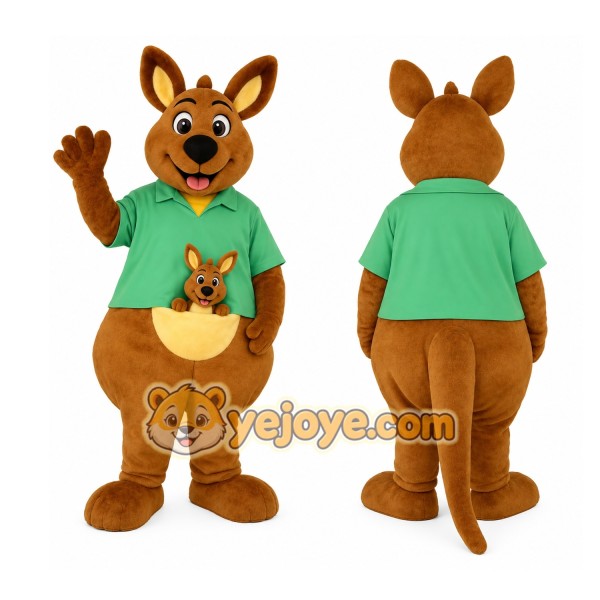 Brown Kangaroo Mascot Costume