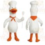White Duck Chef Mascot Costume