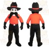 Orange Cowboy Mascot Costume