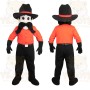Orange Cowboy Mascot Costume