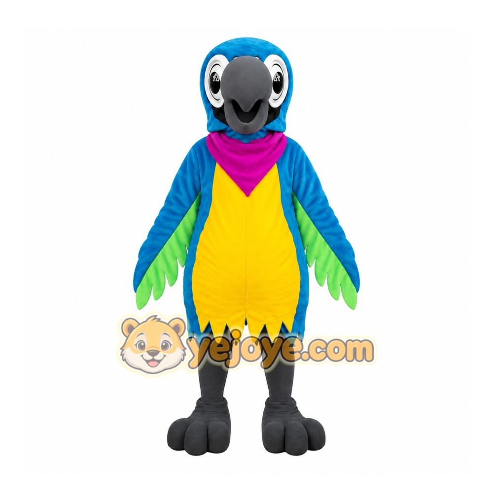 Blue Parrot Mascot Costume Blue Parrot Mascot Costume