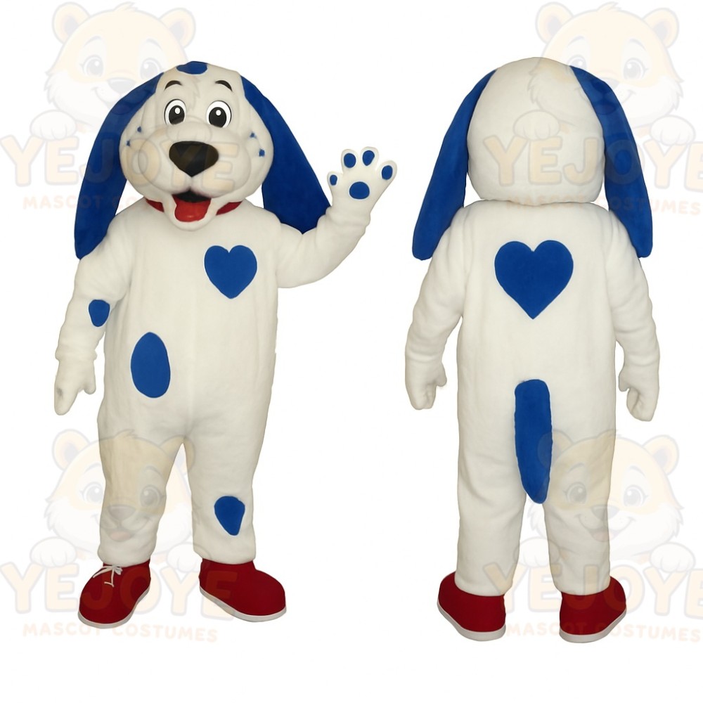 White Dog Mascot Costume