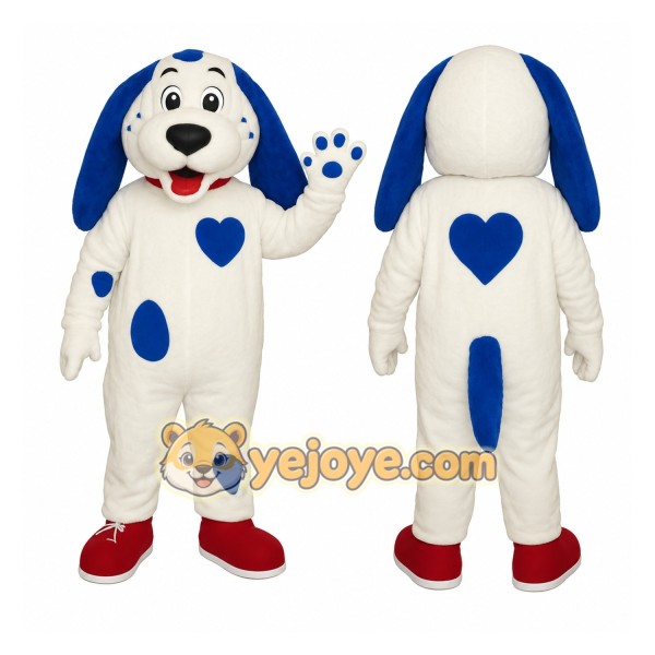 White Dog Mascot Costume