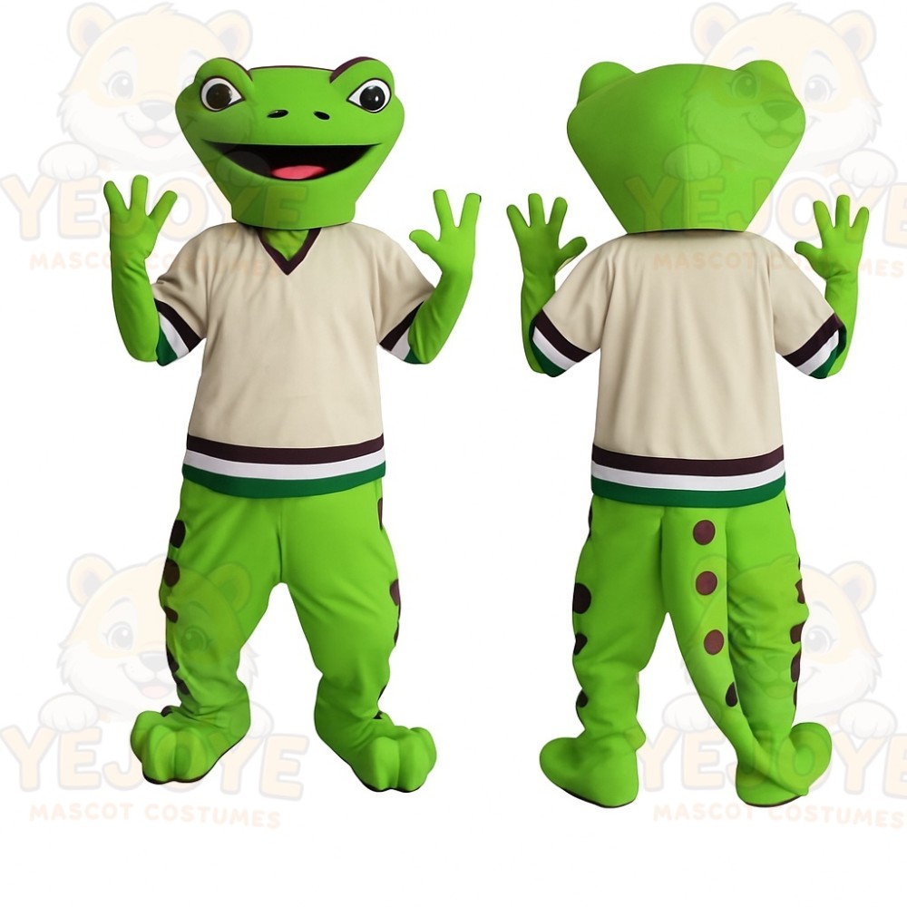 Green Frog Mascot Costume