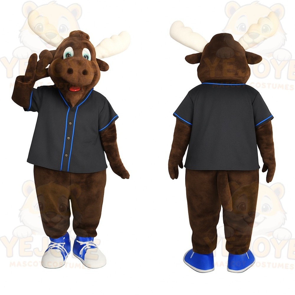 Brown Moose Mascot Costume