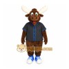 Brown Moose Mascot Costume Brown Moose Mascot Costume