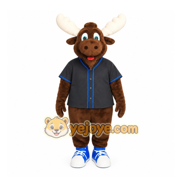 Brown Moose Mascot Costume