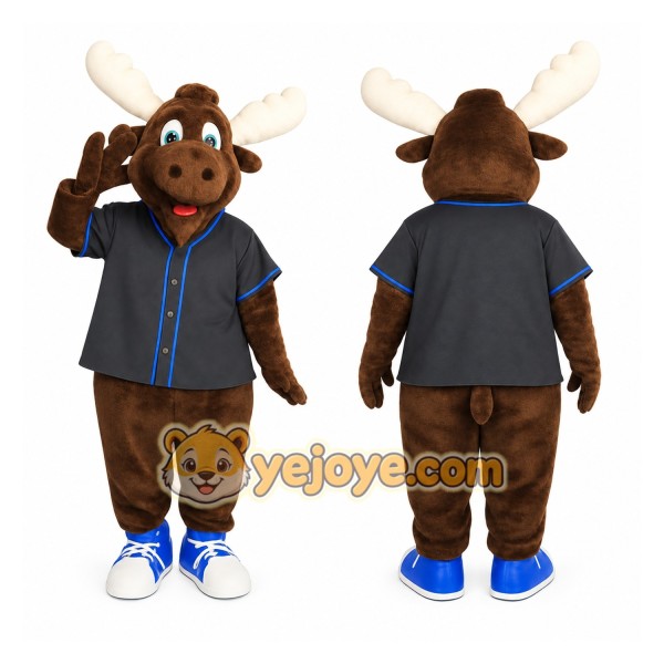 Brown Moose Mascot Costume