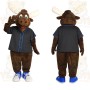 Brown Moose Mascot Costume